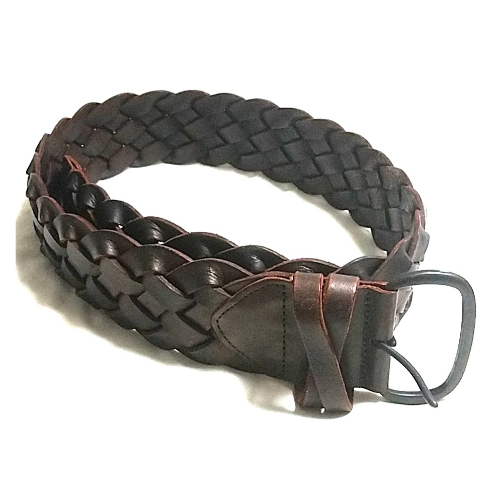 Club Monaco 100% Leather Braided Belt